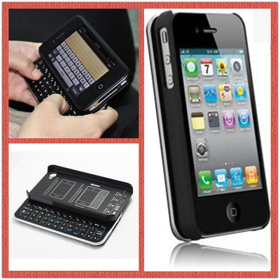 Afneembare Plastic glijdende dekking draagbare Bluetooth toetsenbord voor de Iphone 4 / 4S