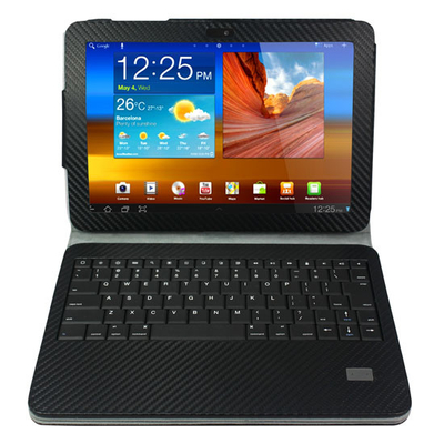 Samsung Galaxy tabblad geval met Bluetooth toetsenbord Tablet PC lederen draagtas