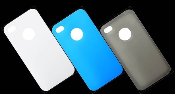 Witte duurzaam no - giftige silicone Iphone beschermende Covers terug film met logo aanpassen